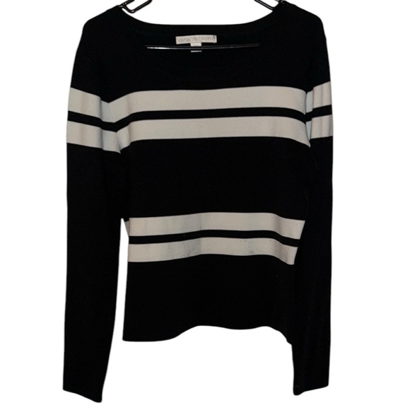 🌹 BOSTON PROPER BLACK/WHITE SWEATER - Picture 1 of 4
